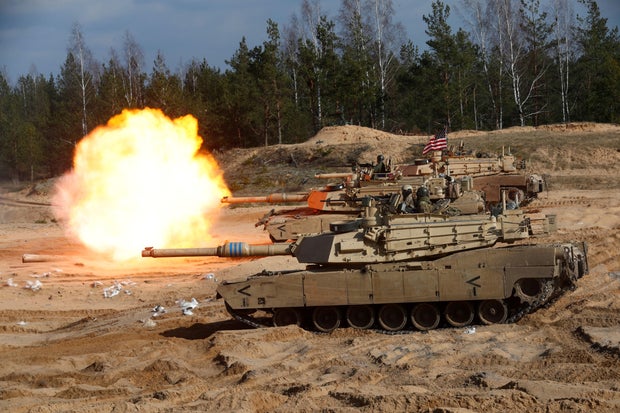FILE PHOTO: NATO enhanced Forward Presence battle group military exercise Crystal Arrow 2021 in Adazi 