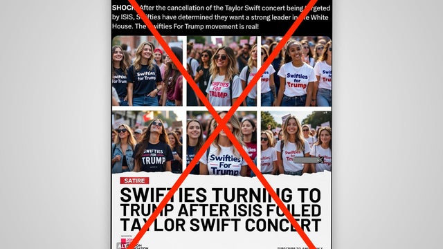 Trump post on "Swifties for Trump" includes AI photos 