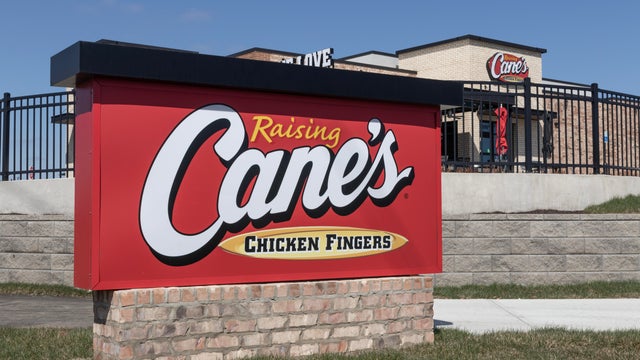 Raising Cane's Chicken Fingers restaurant. Raising Cane's was founded in Baton Rouge. 
