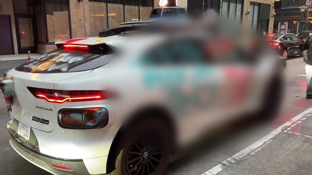 Vandalized Waymo in San Francisco 